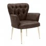 Atelier del Sofa Fotelja Paris Gold Metal Brown - slika 1