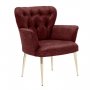 Atelier del Sofa Fotelja Paris Gold Metal Claret Red - slika 1