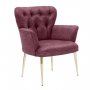 Atelier del Sofa Fotelja Paris Gold Metal Dusty Rose - slika 1