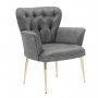 Atelier del Sofa Fotelja Paris Gold Metal Grey - slika 1