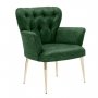 Atelier del Sofa Fotelja Paris Gold Metal Khaki - slika 1