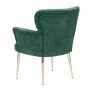 Atelier del Sofa Fotelja Paris Gold Metal Sea Green - slika 2