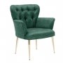 Atelier del Sofa Fotelja Paris Gold Metal Sea Green - slika 1