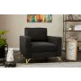 Atelier del Sofa Fotelja Berlin Anthracite Gold - slika 3