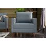 Atelier del Sofa Fotelja Bella Soft Tekli Koltuk Blue - slika 2