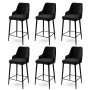 HANAH HOME Set 6 barskih stolica Enox Black - slika 1