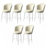 HANAH HOME Set 6 barskih stolica Alte Cream White - slika 1