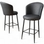 HANAH HOME Set 4 barske stolice Uras Anthracite Black - slika 3