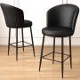 HANAH HOME Set 4 barske stolice Uras Black - slika 2