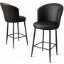 HANAH HOME Set 4 barske stolice Uras Black - slika 3
