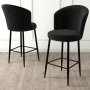 HANAH HOME Set 4 barske stolice Alte Black - slika 2