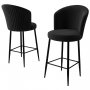 HANAH HOME Set 4 barske stolice Alte Black - slika 3