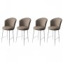 HANAH HOME Set 4 barske stolice Alte Cappuccino White - slika 1