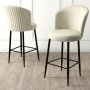 HANAH HOME Set 4 barske stolice Alte Cream Black - slika 2