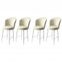 HANAH HOME Set 4 barske stolice Alte Cream White - slika 1
