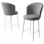 HANAH HOME Set 4 barske stolice Alte Grey White - slika 3