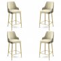 HANAH HOME Set 4 barske stolice Enox Cream Gold - slika 1