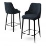 HANAH HOME Set 4 barske stolice Enox Anthracite Black - slika 2