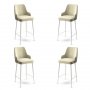 HANAH HOME Set 4 barske stolice Enox Cream White - slika 1