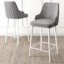 HANAH HOME Set 4 barske stolice Enox Grey White - slika 2