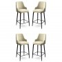 HANAH HOME Set 4 barske stolice Enox Cream Black - slika 1