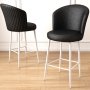 HANAH HOME Set 2 barske stolice Uras Black White - slika 2