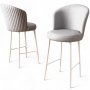 HANAH HOME Set 2 barske stolice Uras Grey White - slika 3