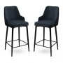 HANAH HOME Set 2 barske stolice Enox Anthracite Black - slika 1