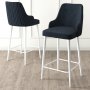 HANAH HOME Set 2 barske stolice Enox Anthracite White - slika 2