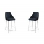 HANAH HOME Set 2 barske stolice Enox Anthracite White - slika 1