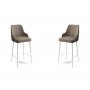 HANAH HOME Set 2 barske stolice Enox Cappuccino White - slika 1