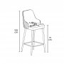 HANAH HOME Set 2 barske stolice Enox Cream White - slika 3