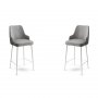 HANAH HOME Set 2 barske stolice Enox Grey White - slika 1