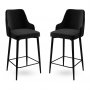 HANAH HOME Set 2 barske stolice Enox Black - slika 1