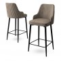HANAH HOME Set 2 barske stolice Enox Cappuccino Black - slika 3