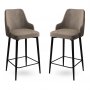 HANAH HOME Set 2 barske stolice Enox Cappuccino Black - slika 1