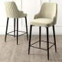HANAH HOME Set 2 barske stolice Enox Cream Black - slika 2