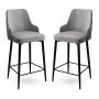 HANAH HOME Set 2 barske stolice Enox Grey Black - slika 1