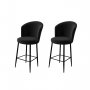HANAH HOME Set 2 barske stolice Fora Black - slika 1