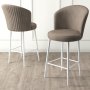 HANAH HOME Set 2 barske stolice Fora Cappuccino White - slika 2
