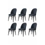 HANAH HOME Set 6 stolica Ritim Anthracite Black - slika 1