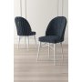 HANAH HOME Set 6 stolica Ritim Anthracite White - slika 2