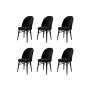 HANAH HOME Set 6 stolica Ritim Black - slika 1