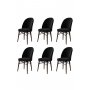 HANAH HOME Set 6 stolica Ritim Black Brown - slika 1