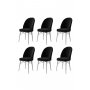 HANAH HOME Set 6 stolica Ritim Black White - slika 1