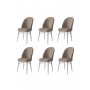 HANAH HOME Set 6 stolica Ritim Cappuccino White - slika 1