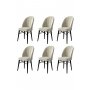 HANAH HOME Set 6 stolica Ritim Cream Black - slika 1