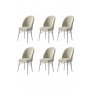 HANAH HOME Set 6 stolica Ritim Cream White - slika 1