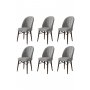 HANAH HOME Set 6 stolica Ritim Grey Brown - slika 1