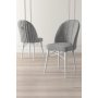 HANAH HOME Set 6 stolica Ritim Grey White - slika 2